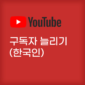 유튜브 구독자 늘리기 (한국인)